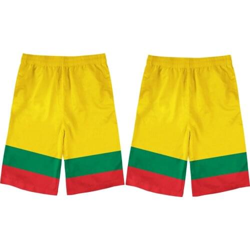 LITHUANIA male youth diy free custom photo country ltu beach shorts nation flag lt lietuva lietuvos lithuanian casual shorts