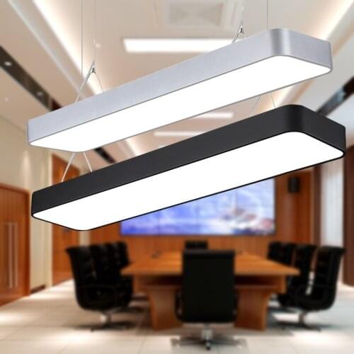 Office chandeliers led strip lights engineering shopping malls supermarket chandeliers studio simple chandelier aluminum lamps