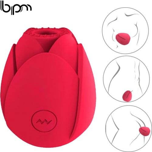 Bpm Rose Flower Masturbators Machine Suck Vibrators Sex Toys For Women Vaginal Clitoris Nipples Anal 10 Frequency Vibration