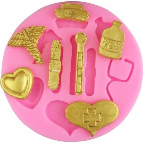Medical tools Nurse supplies silicone mold baking cake decoration tools chocolate mold resin mold fondant molds
