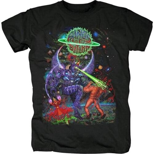 Mens TShirt Short Sleeve Shirt Rings of Saturn Rock Tee Women Hiphop Shirts(9)