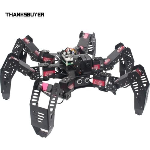 RS-6 18DOF Hexapod Robot Kit Spider Robot Frame with Servos For Raspberry Pi 4B Educational Tool