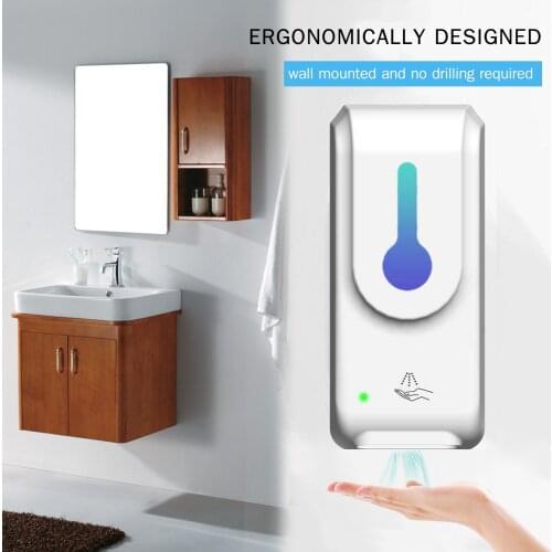 Bathroom No Drilling Wall-Mounted Alcohol Liquid Dispenser Touchless Mist Spray Hand Hygiene Automatic Sensor Hand Cleaner 1000m