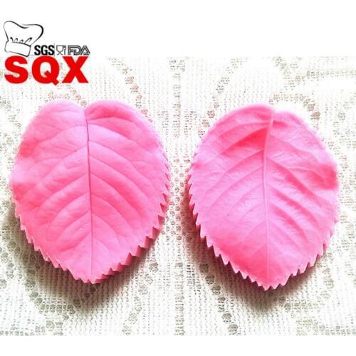 Wholesale Press Leaf Shaped Silicone Mold Cake Decorating Fondant Cake 3D Mold Food Grade Kitchen accessories SQ1573