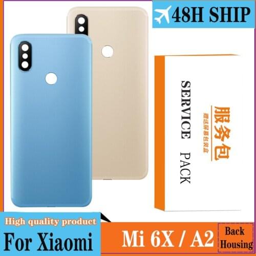 Original Back Housing for Xiaomi Mi 6X Back Cover Battery Mi A2 Xiaomi Battery Back Cover Door Housing Mi A2 Self-replacement