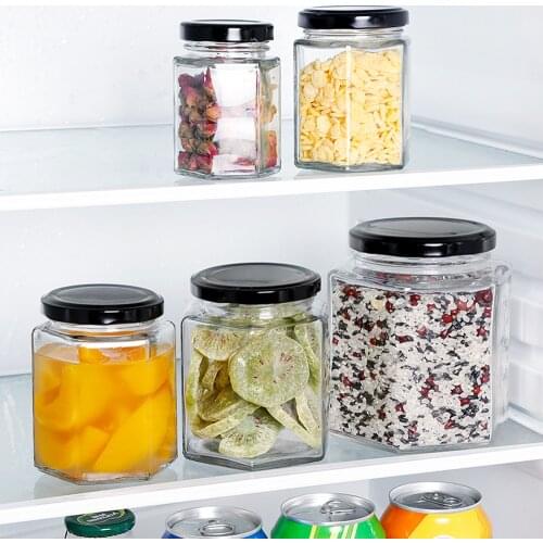 Transparent Glass Sealed Bottle Scandinavian Jam Candy Jars Chic Coffee Beans Tea Storage Cans with Lid 100ml 180ml 280ml 380ml