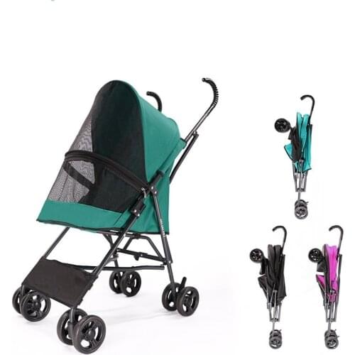 Foldable Stroller for Small&Medium Free Installation Dogs and Cats Pet Transport Trolley Puppy Pushchair for Teddy Chihuahua