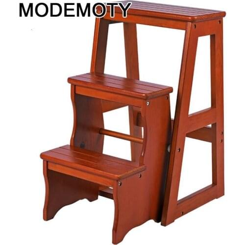Pied Marchepied Pliant Ottoman Small Marches Escalera Plegable Folding Kitchen Wood Stepladder Ladder Chair Escabeau Step Stool