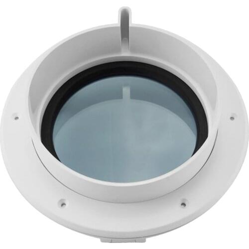 Skylight 215 Marine Boat Yacht RV Porthole ABS Plastic Round Hatches Port Lights Replacement Windows Port Hole Opening Portlight