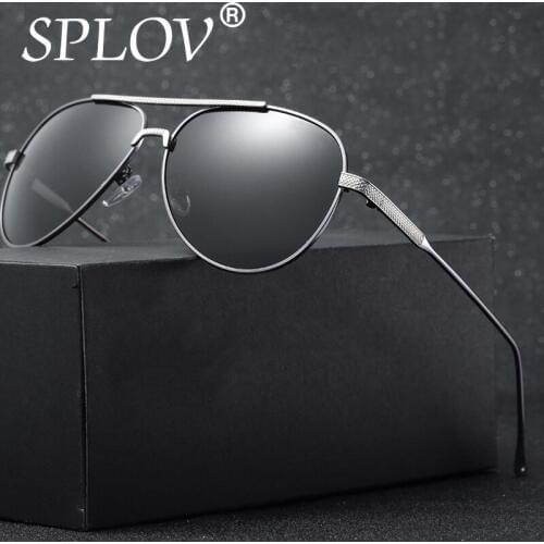 2017 New SPLOV Polarized Sunglasses Men Pilot Classic Eyewear Male Female Sun Glasses Brand Design Driving Travel De Sol