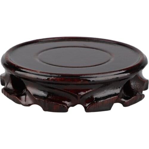 Flower Pot Rack Vase Fish Tank Holder Wooden Tray For Home 2.5 Cm High 8-24cm Mahogany Display Shelf