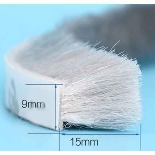 5m x 9mm x 15mm self adhesive aluminium window door draught excluder brush sealing tape weather strip