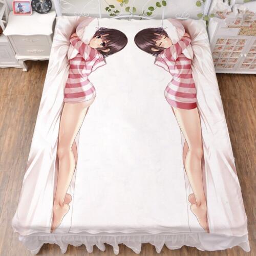 Japan Anime Saenai Heroine no Sodatekata characters sexy girl Katou Megumi bed sheet & Duvet Cover & blanket 1.5mx2m