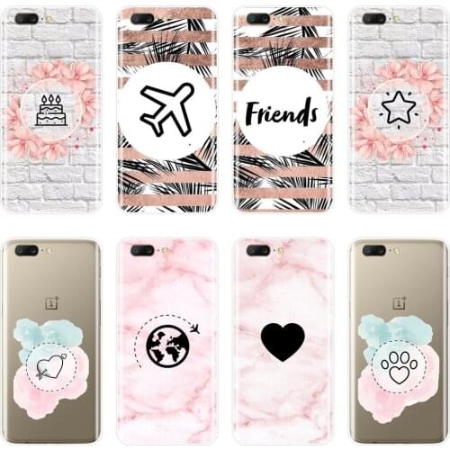 Phone Case For OnePlus 6 6T 5 5T 3 3T Silicone Soft Heart Airplane Star Marble Leaf Back Cover For One Plus 3 3T 5 5T 6 6T Case