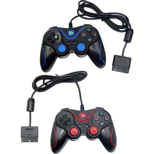 10pcs Wired Game Vibration controller Gamepad Joystick for Sony for PlayStation 2 for PS2 console