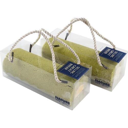 20pc Food Grade PET Swiss Roll Box Transparency Breaked Birthday Cake Packing Tools Disposable Hand Carry Cake Box Takeaway Case