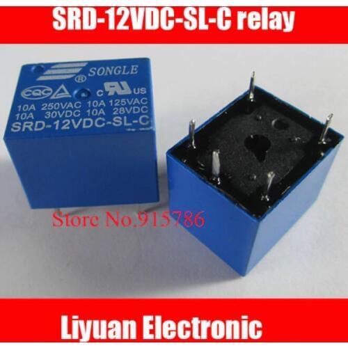20pcs SRD-12VDC-SL-C relay / 12V 10A T73 Power Relay