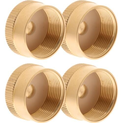 4PCS Cap For 1LB Gas Tank Cylinder Sealing for refill propane bottle with solid brass