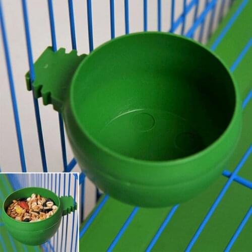 5Pcs/Set Protable Parrot Aviary Pet Cage Plastic Round Bird Water Food Feeder Bowl Small Pet Bird Supplies New