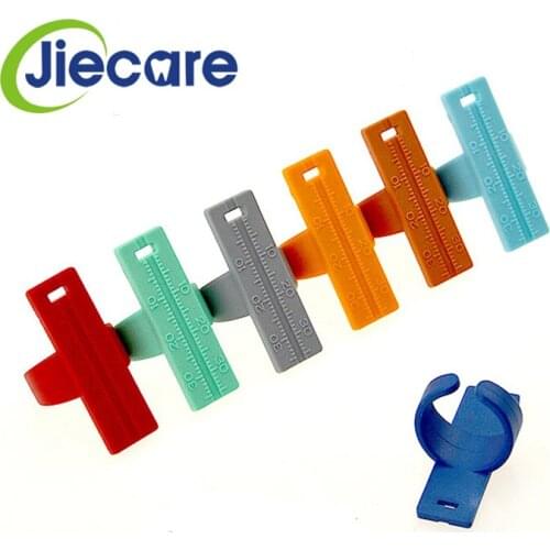 7 PCS Dental Equipment Dental Colorful Endo Finger Rulers Span Measure Scale Endodontic Finger Ruler Measurement Scale Gauge