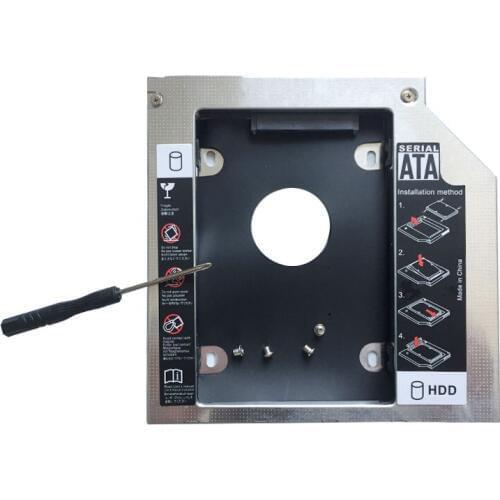 SATA 2nd Hard Drive HDD SSD Caddy Adapter for sony vaio VPCSB3 VPCSA2V9R VPC-SE17GG UJ8A2AS UJ8A2 DVD(Gift Optical drive bezel )