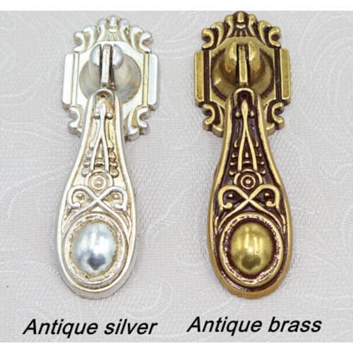 Antique silver shaky pendant kitchen cabinet knobs bronze drawer dresser wardrobe handles pulls knobs antique brass drop knobs