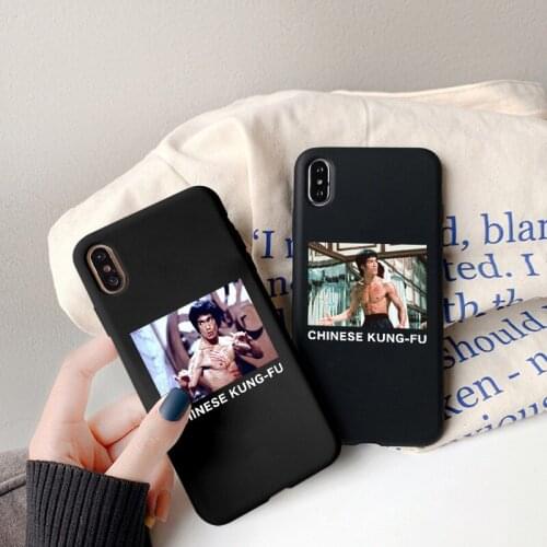 Chinese Kung Fu Bruce Lee Phone Cases For iphone 11 12 Pro Max 6s 7 8 Plus SE 2020 X XS MAX XR Soft Silicone Back Cover Fundas
