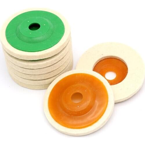 1/5/10PCS 4'' 100mm Wool Felt Buffing Polishing Wheel Disc Pad for Angle Grinder Car Fine