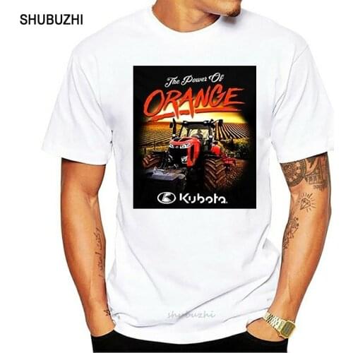 Kubota The Power Of Orange MenFashion T Shirt Tees Clothing