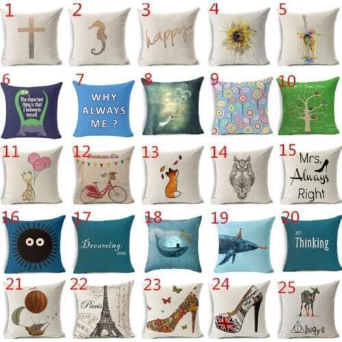 Hglegywcotton Linen Pillow Case Cushion Soft Room Pillow Case Cover Casefashion Style Economic Home Gifts Single Sides Printing