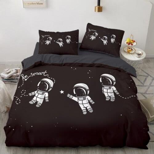 Childrens Bed linen set for home Bedding Set Blanket cover 150*200 size Bedspread kids baby cartoon Space astronaut bedding