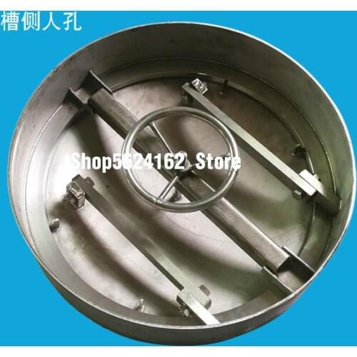 Round Manway Cover Chute Side Manhole SS304 Pulp Tower Pulp Tank Ventilation Manhole Top Steering Wheel Handwheel Manway CoveR