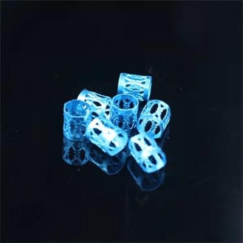 100pcs/Lot Fashion Trend Ponytail Hair Accessories DIY Dirty Braid Buckle Hair Ring Pendant Wig Hollow Flower Tube Aluminum Ring