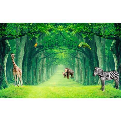 Wall papers home decor 3d Living room bedroom Woods landscape animals customize 2019 walpaper 3d