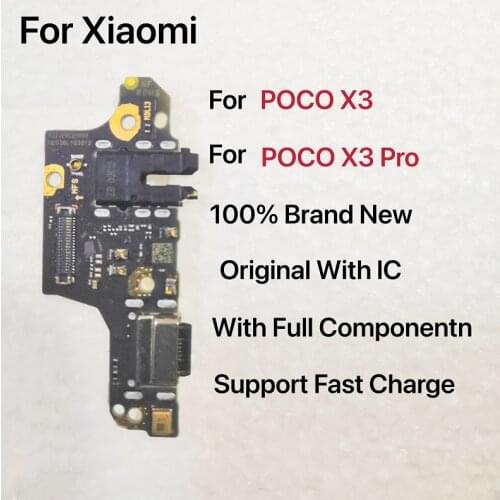 New Charger Board PCB Flex For Xiaomi Poco X3 NFC Global Version USB Port Connector Dock Charging Cable