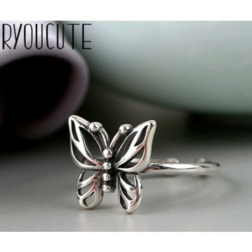 New Charming Butterfly Finger Ring for Women Vintage Boho Knuckle Party Rings Gothic Punk Jewelry Gifts for Girls