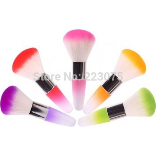 New Pro Nail Art Dust Cleaner Face Blush Brush Makeup Cosmetic Gift 2pcs/lot