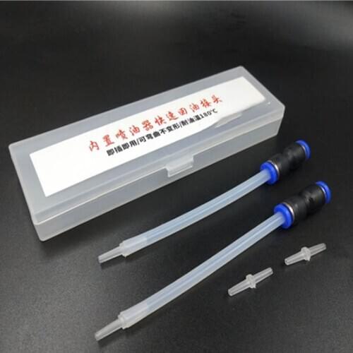 New!Common Rail Injector Repair Straight Plug-in Oil Return Transparent Tube with Built-in Fuel Injector Quick Return Connector