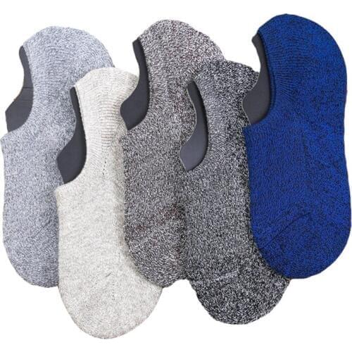 New Design High Quality Summer Thick Boat Socks Fashion Casual Men Socks Cotton Invisible Socks Non-slip Men No Show Sock