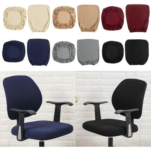 Office Computer Chair Stretchable Rotating Chair Seat Covers Dark Blue