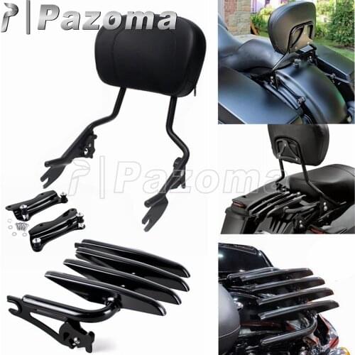 For Harley Touring Road King Electra Street Glide Road Glide FLHR FLHX CVO Motorcycle Detachable Stealth Luggage Rack 2009-2015