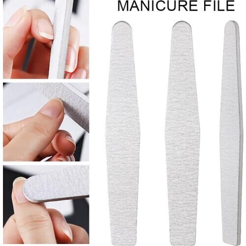 Professional Nail File 100/180 Bars Gray Manicure Cares Beauty Tool Nail Polish Files Block Sponge Grit Sanding for Nail Art