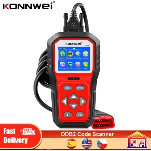 KONNWEI Code Readers Tools KW860 OBD2 Scanner Engine Code Reader OBD2 Car Diagnostics Tool Free Update Shipping 2021 Autool OBD