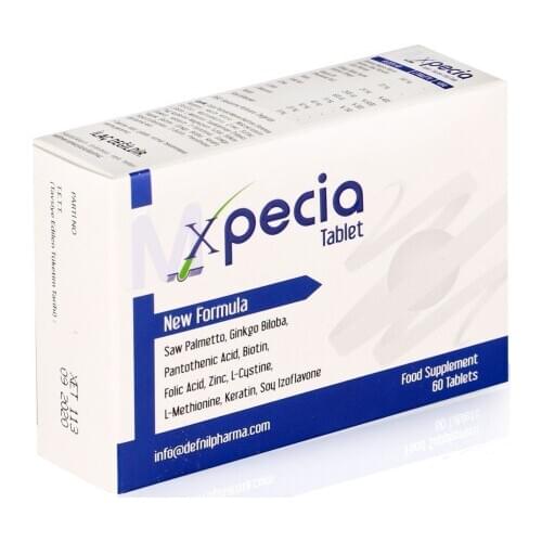 Xpecia FOR MEN 750mg X 60 TABLET FOR HAIR LOSS TREATMENTS Perfect Support for Your Hair Hair Care Herbal Food Supplement