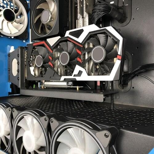 LX0B Vertical Graphics Card Holder Bracket GPU Mount kickstand/base For -ATX chassis Holder with LED 5V 3pin ARGB aura Sync