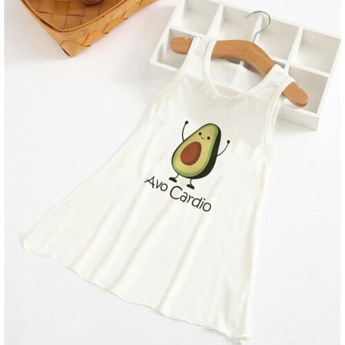 Funny Avocado Sports Printed 4T-9T Summer Dress New Kids Dresses For Girls Children Clothes Cozy Girl Dresses Sleeveless Fashion