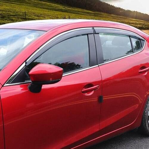 CEYUSOT For Window Visor Mazda 3 Axela Sedan Windows Side Sun Rain Mazda3 4 Pcs Protection Shield Exterior Accessories 2014-2018