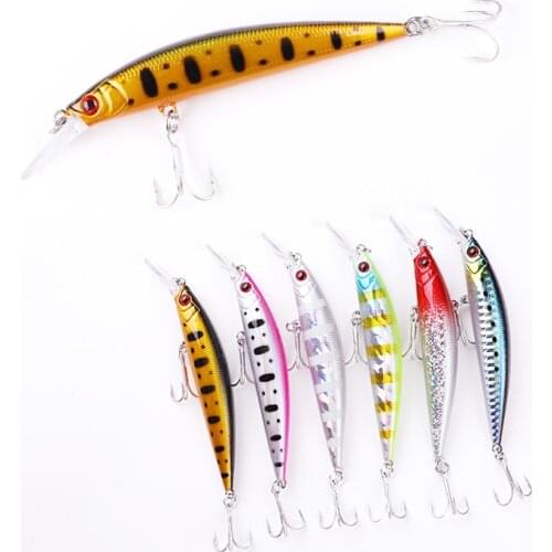 1PCS Fishing Lure 120F Hook Minnow Wobblers Super Long Throwing Sinking Hard Bait 120mm/16g Flatfish Pesca Perch Saltwater Fish