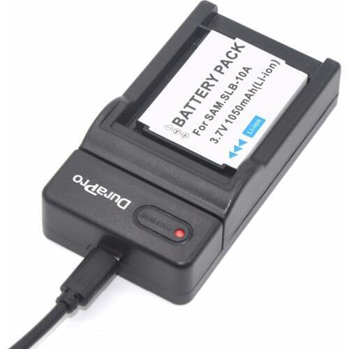 1pc SLB-10A SLB 10A SLB10A 3.7V 1050mAH Li-ion Battery +USB Charger for Samsung EX2F HZ15W SL202 SL420 SL620 SL820 WB150F WB250F