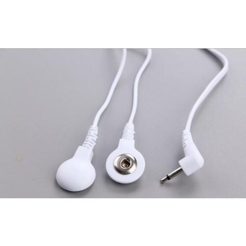 100pcs 2 in 1 DC 2.5mm Electrode Cable Connecting Wire With 3.5 Snap Hole for TENS EMS digital therapy machine